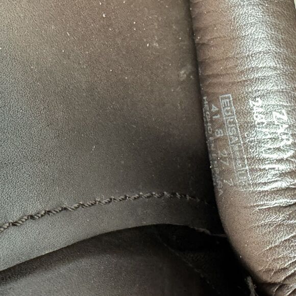 Zara Penny Loafer Brown Suede Shoes Sz 8 Men’s - Picture 6 of 7